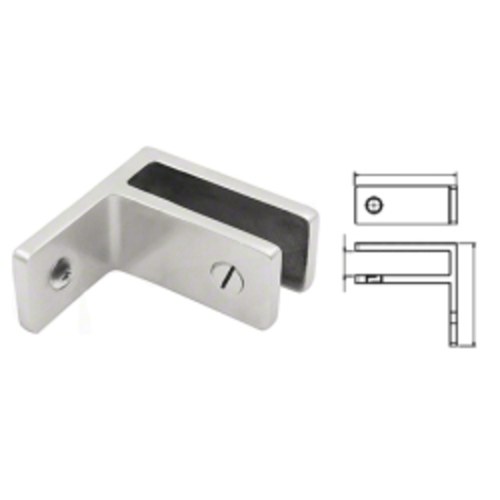 CRL GBCWM21PS 316 Polished Stainless Wall Mount Glass Bracing Clamp for 21.52mm Glass