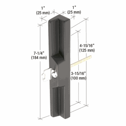 CRL C1041 Black Pull Lock with Keyed Unit