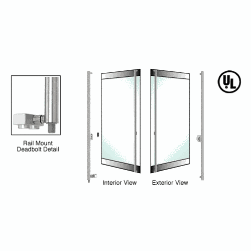 CRL DB131F3RKBS Blumcraft Brushed Stainless Right Hand Reverse Rail Keyed Access Deadbolt Handle