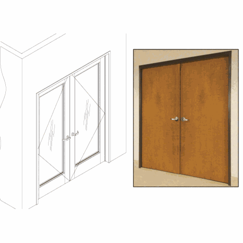 CRL 487F6722 487 Bronze Anodized 6' x 7' Double Door Office Partition Frame