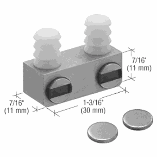 CRL UV6295 Brushed Stainless Double Door UV Magnetic Latch for Wood Cabinets