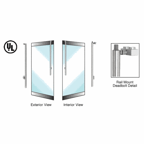 CRL DB170JS2R1BS Blumcraft Brushed Stainless Left Hand Double Acting Deadbolt Handle 