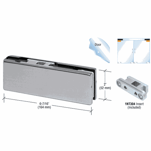 CRL PH20BBS Brushed Stainless Steel Door Patch Fitting with 1NT304 Insert