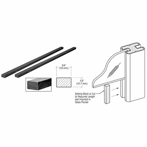 CRL WPSB1 Windscreen Post Glass Pocket Setting Block