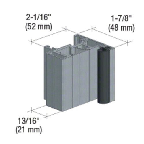 CRL FXW2GD1MBL Fallbrook XL Matte Black Door Header/Jamb Set, 43