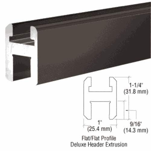 CRL SQH9800RB Oil Rubbed Bronze Deluxe Shower Door Header Kit - 95