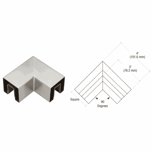 CRL GRS207HBS Brushed Stainless 90 Corner for 2