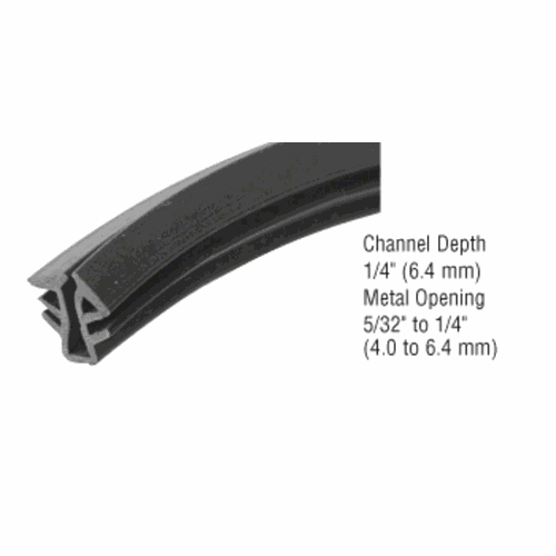 CRL 3800180 Black Universal Glazing Spline for SS Glass - 750 ft