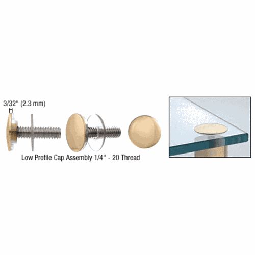 CRL LPC34BR Brass Low Profile Cap for 3/4