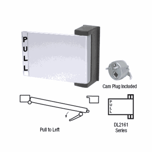 CRL DL2161CH Chrome Universal Push-Pull Paddle Handle - Left Pull