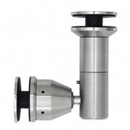CRL RB55SBS Brushed Stainless 90 Swivel Glass-to-Glass Fitting for 1/2