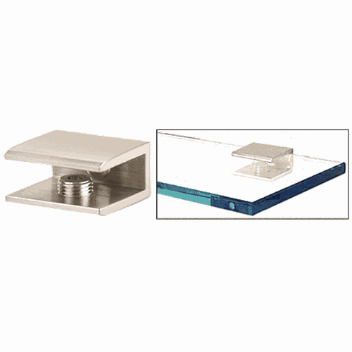 CRL FA10PN Polished Nickel Square Shower Shelf Clamp