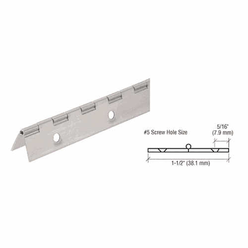 CRL 2416NS Nickel-Plated Steel Piano Hinge, 1.5