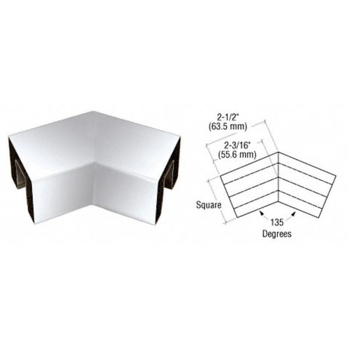 CRL GRS15H3PS Polished Stainless 135 Horizontal Corner for 1.5