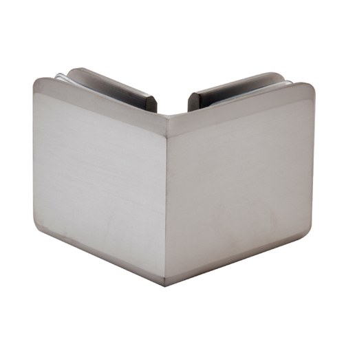 CRL BGC90BN Brushed Nickel Beveled 90 Glass-to-Glass Clamp