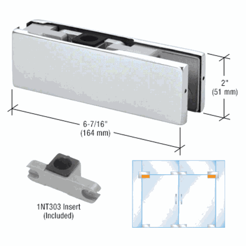 CRL PT2034PS DORMAKABA Polished Stainless Top Door Patch Fitting for 3/4