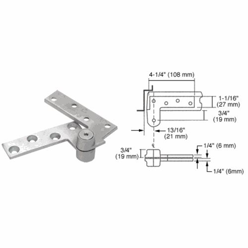 CRL R180SC Rixson Satin Chrome 3/4