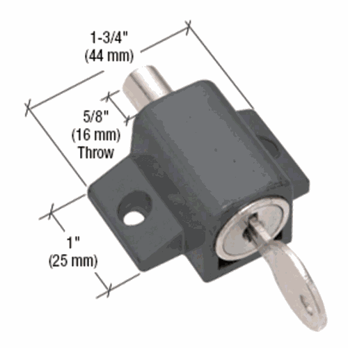 CRL S4005 Black Keyed Patio Door Lock