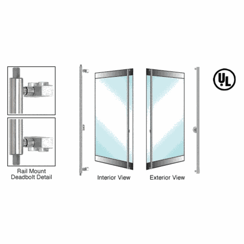 CRL DB132F3RKBS Blumcraft Brushed Stainless Right-Hand Reverse Rail Mount Deadbolt Handle