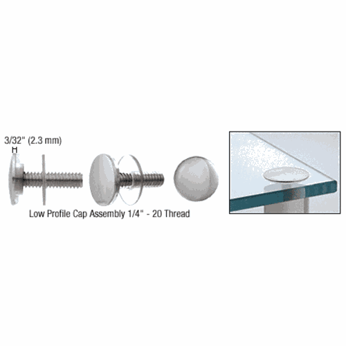 CRL LPC34PS Polished Stainless Low Profile Cap for 3/4