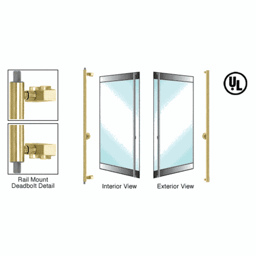 CRL DB132F3RKPB Blumcraft Polished Brass Right Hand Reverse Rail Mount Deadbolt Handle