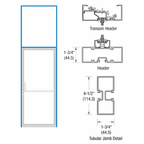 CRL FR61222R36 U.S. Aluminum Bronze Black Anodized Right Hand Transom Frame 39.5