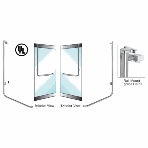 CRL EG100D6RKBS Blumcraft Brushed Stainless Left-Hand Keyed Access Egress Control Handle