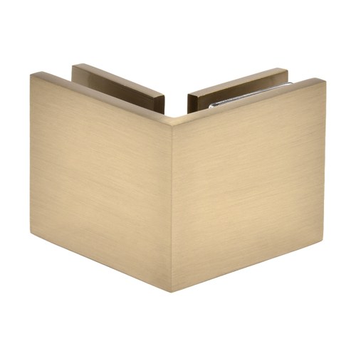 CRL SGC90BBRZ Brushed Bronze Square 90 Glass-to-Glass Clamp