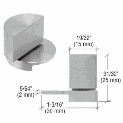 CRL UV6261 Large Stainless Steel UV Glass-to-Glass Swing Hinge