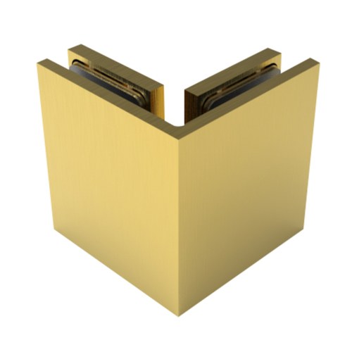 CRL BEL090SB Satin Brass Bellagio Glass-to-Glass Bracket