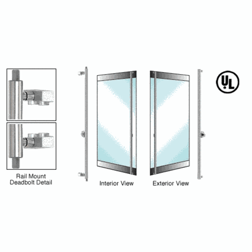CRL DB132F3R1BS Blumcraft Brushed Stainless Right Hand Reverse Rail Mount Deadbolt Handle