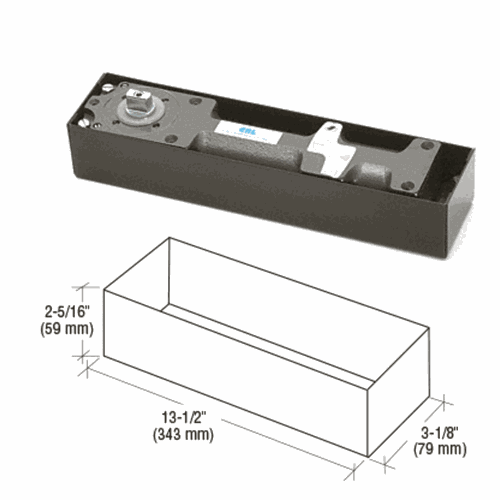 CRL 8552 180 No Hold Open Size 5 Heavy Duty Floor-Mounted Door Closer