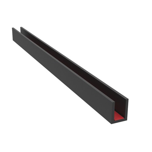CRL GPU1030MBL Matte Black U Channel for 3/8