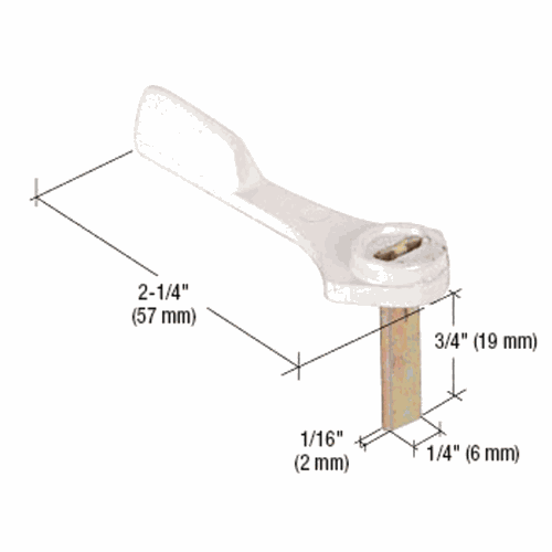 CRL E2162 White Diecast Latch Lever for C1131 Handle