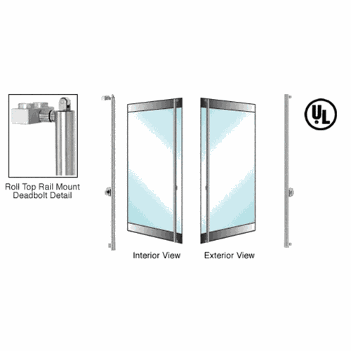 CRL 3DR130F3R1BS Blumcraft Brushed Stainless Right Hand Reverse Roll Top Rail Deadbolt Handle