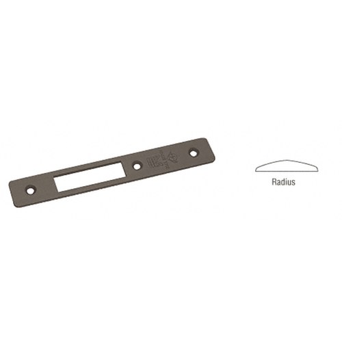 CRL 18120DU Dark Bronze Radius Faceplate for MS1853H Hook Throw Deadlocks