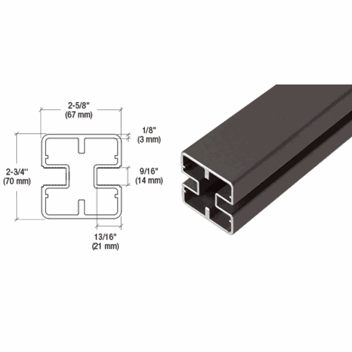 CRL HD156BRZ Matte Bronze Heavy-Duty Windscreen Post - 156