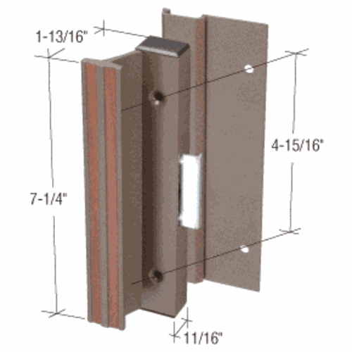 CRL C1163 Bronze Clamp Surface Mount Handle, 4-15/16