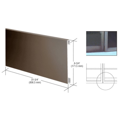 CRL 10BRZEXT Bronze 16' Bottom Door Rail Adapter