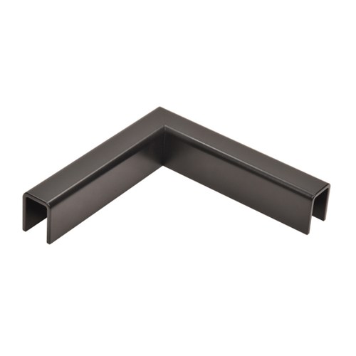 CRL GRL10HMBL Matte Black 90 Horizontal Corner for 11 Gauge Cap Railings