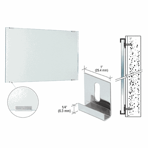 CRL 778A Nickel Plated Dallas Mirror Clips for 1/4