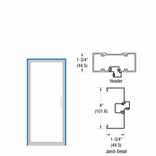 CRL 0Z11211R036 U.S. Aluminum Clear Anodized Right Hand Open Back Frame for Single Door