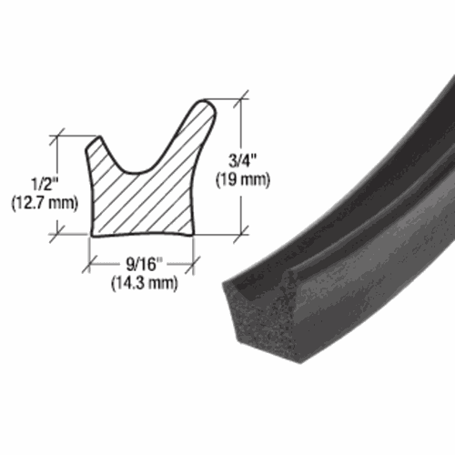 CRL AV4675 GM Cars Door Flange Weatherstrip, 9/16