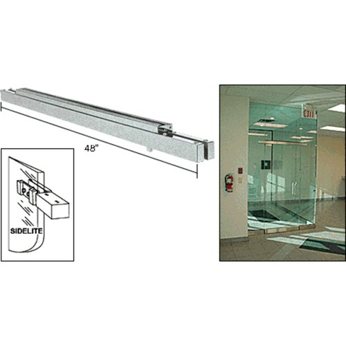 CRL NFH4BSS Brushed Stainless Narrow Floating Header with Surface-Mounted Pivots, 36