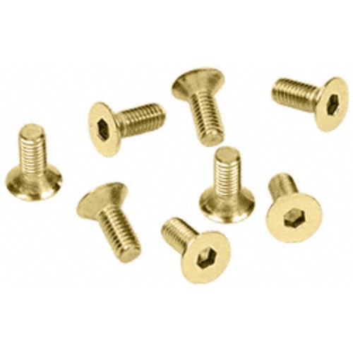 CRL A615BR Brass 6mm x 15mm Flat Allen Head Cover Plate Screws