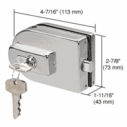 CRL PTH25BS Brushed Stainless PTH Series Glass Patch Lock