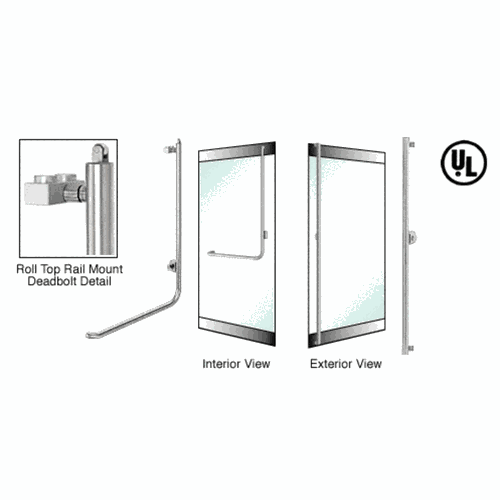 CRL DBR100F3R1BS Blumcraft Brushed Stainless Right Hand Reverse Roll Top Rail Deadbolt Handle