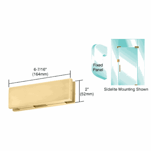 CRL EUR206BR Polished Brass EUR Series Sidelite/Glass Door Keeper