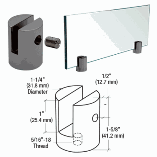 CRL SM14GM Gun Metal Standoff for 1/4