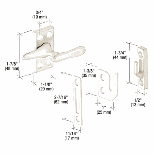 CRL H3836 White Casement Sash Lock